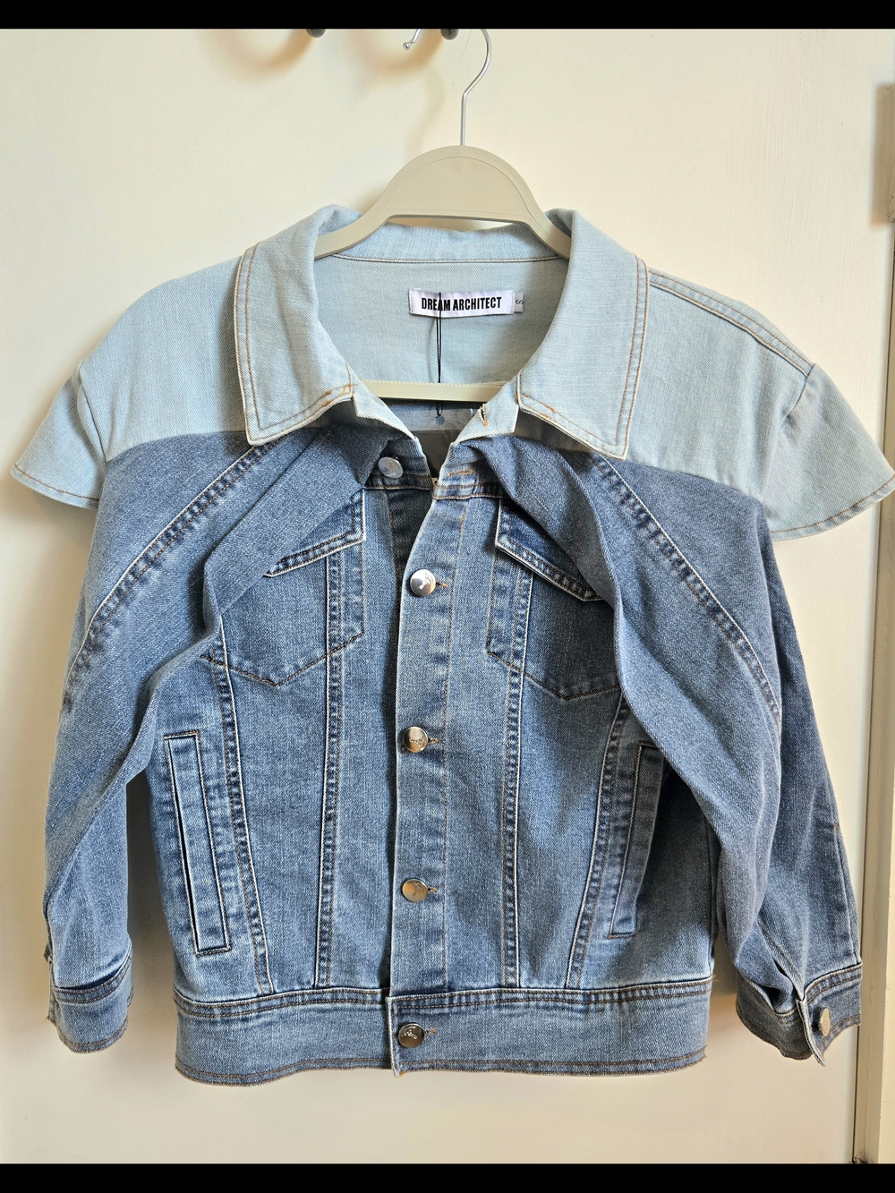 New Dream Architect Light Blue Denim Label Detail